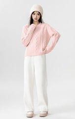 Pink Chunky Knit Sweater