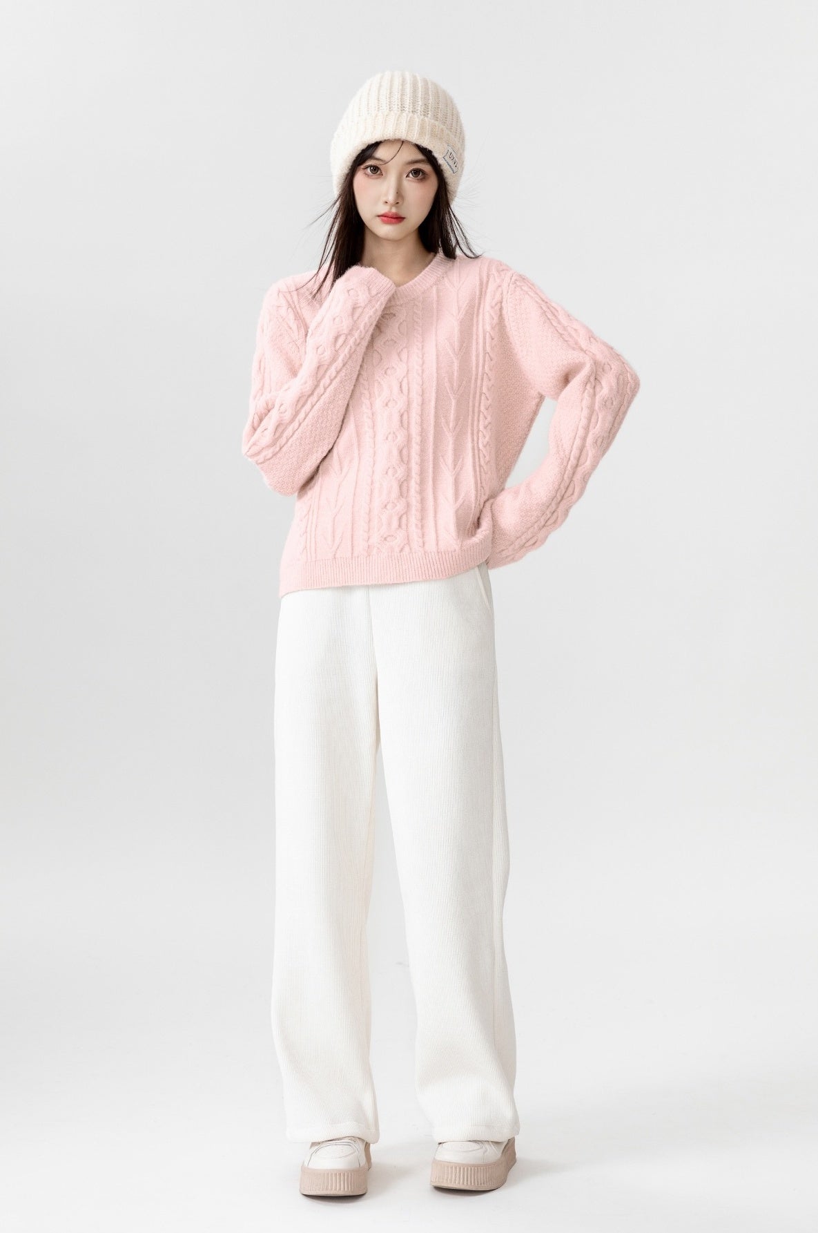 Pink Chunky Knit Sweater
