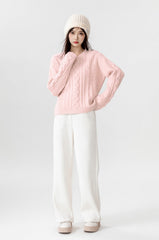 Pink Chunky Knit Sweater
