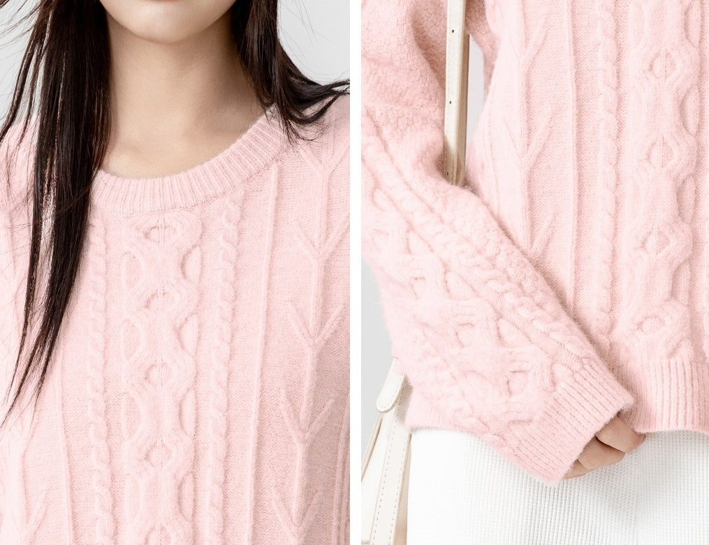 Pink Chunky Knit Sweater
