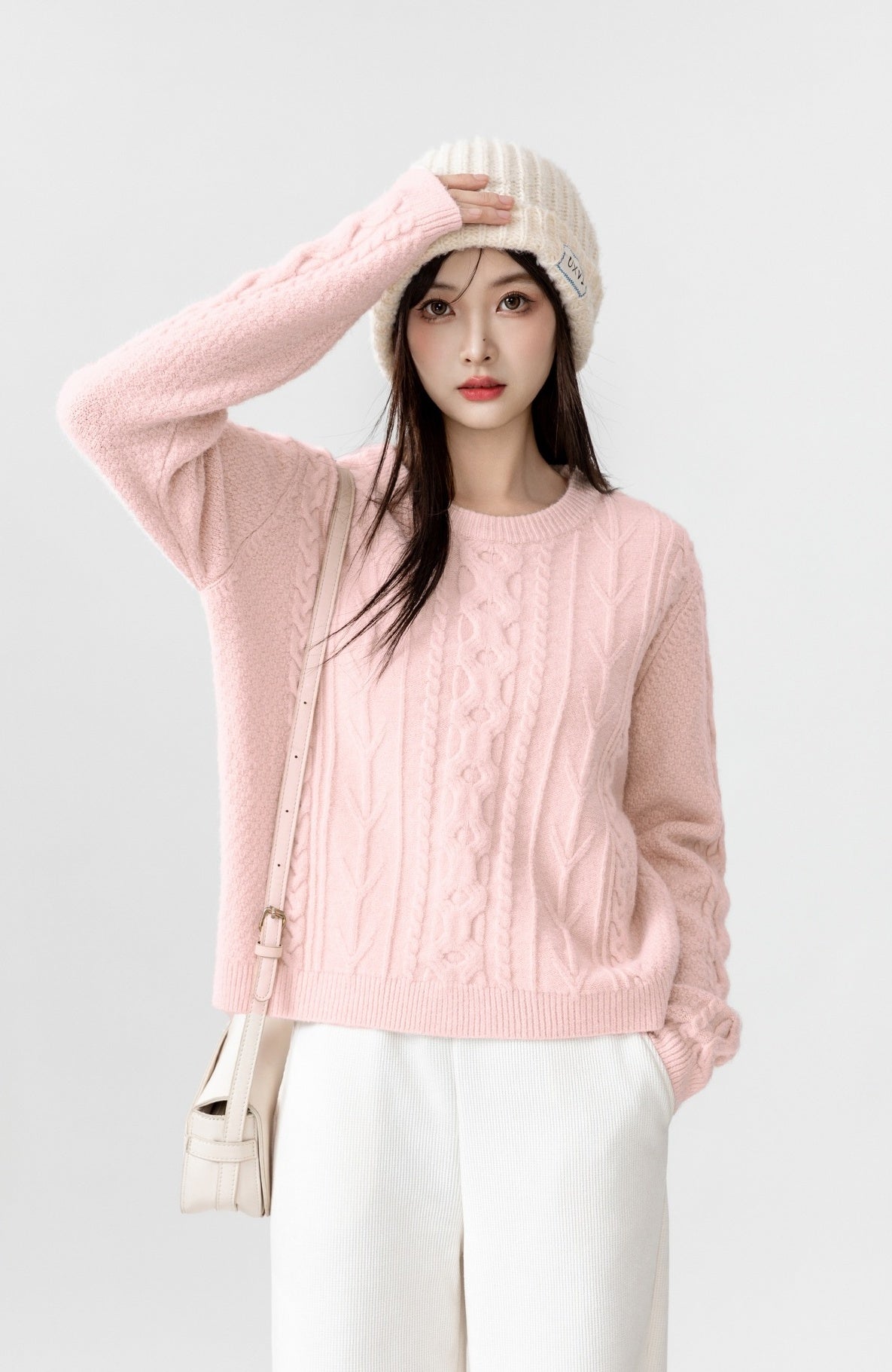 Pink Chunky Knit Sweater