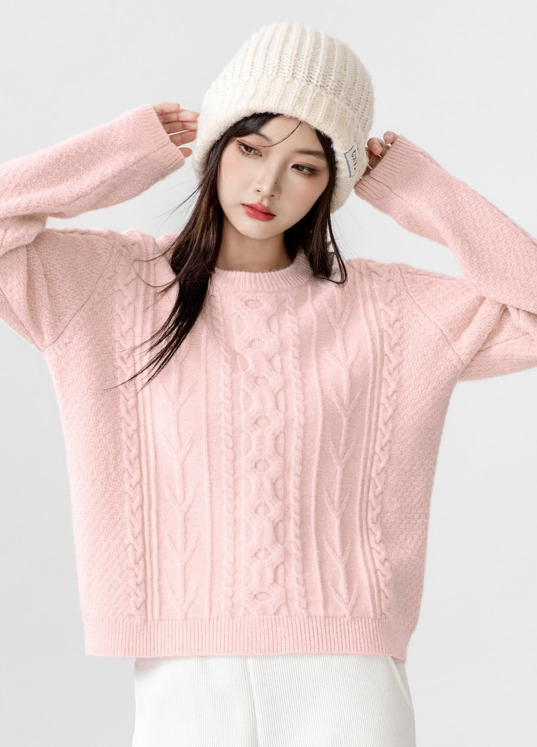 Pink Chunky Knit Sweater