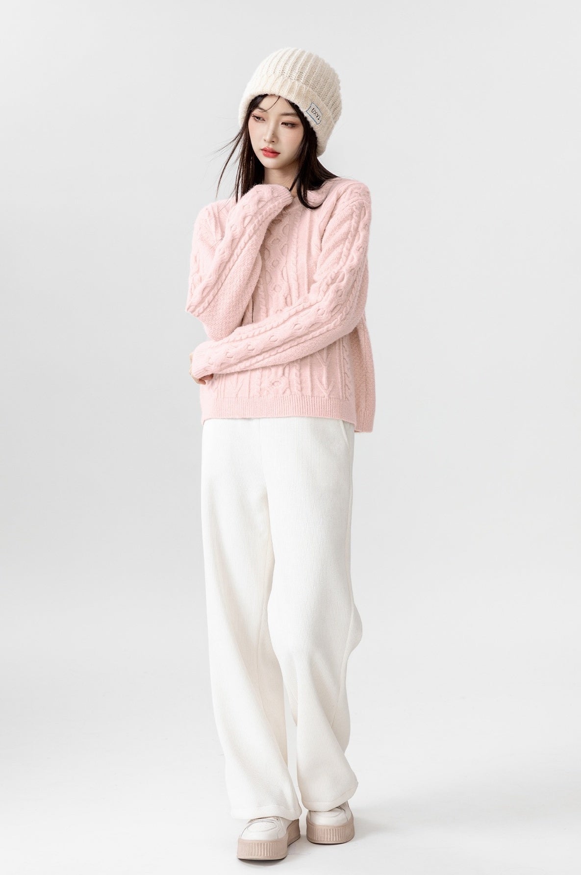 Pink Chunky Knit Sweater