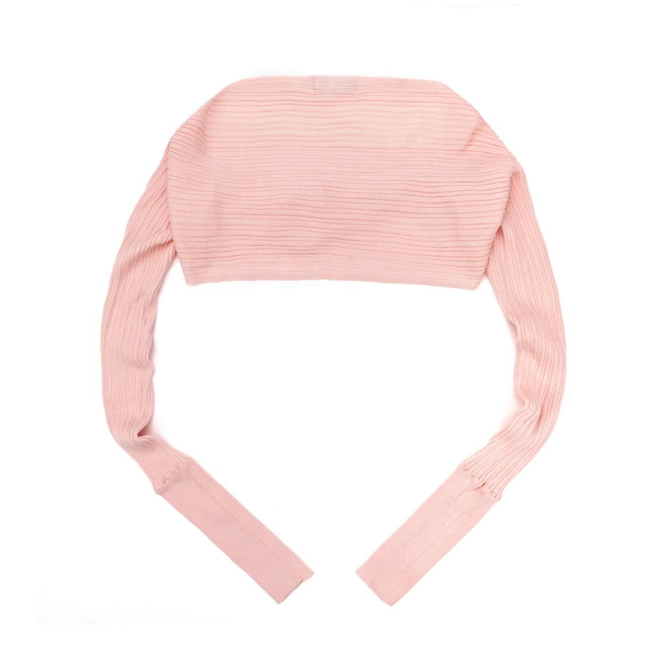 Pink Cropped Open Cardigan