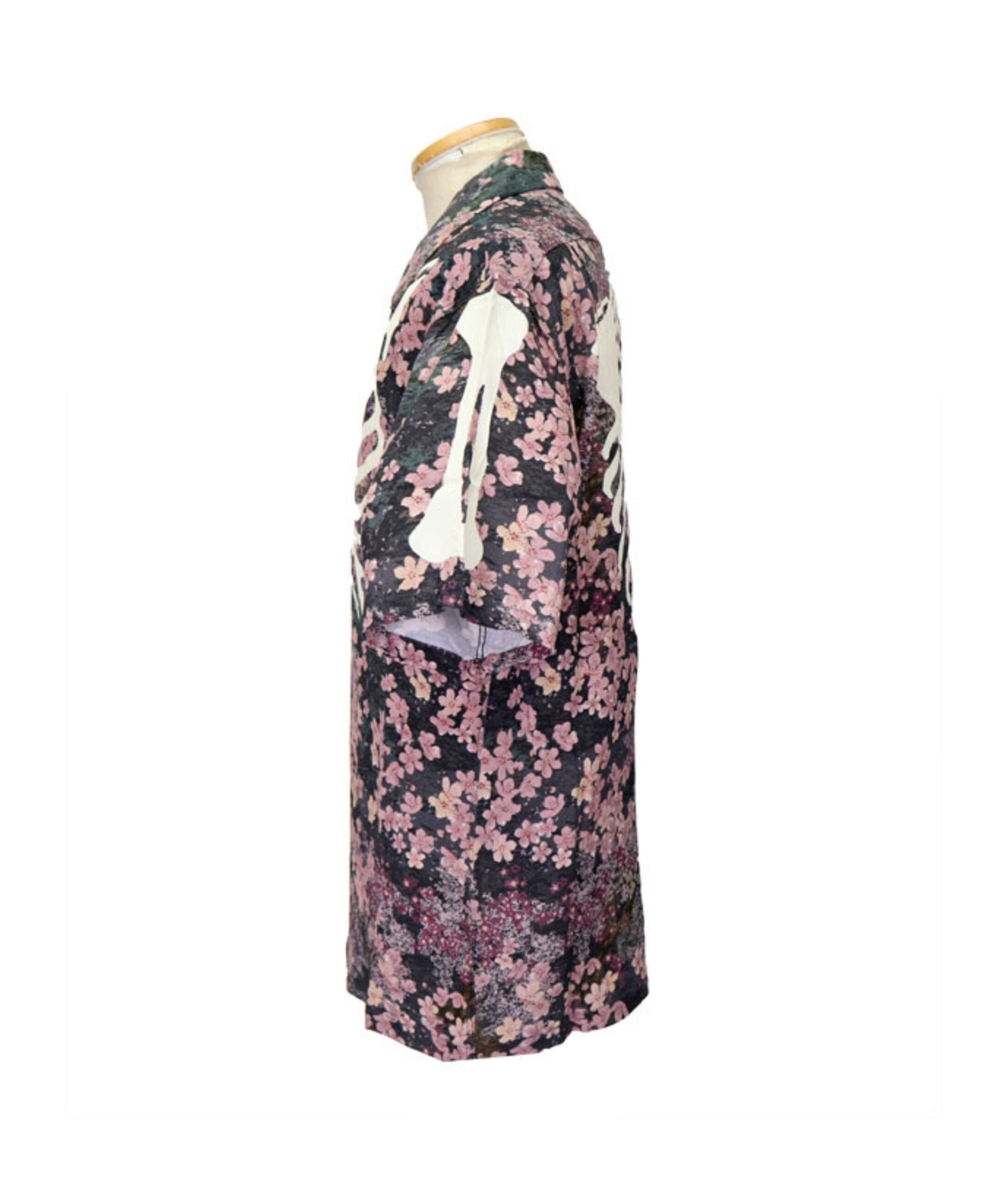 Pink Floral Skeleton Print Shirt