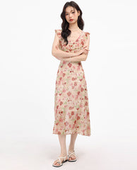 Pink Floral Summer Dress