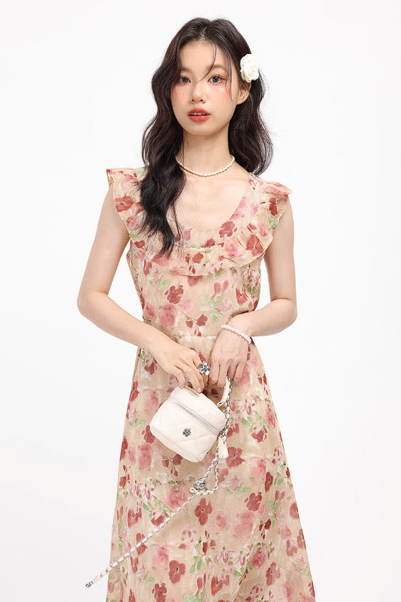Pink Floral Summer Dress
