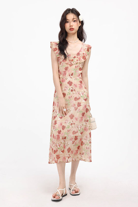 Pink Floral Summer Dress