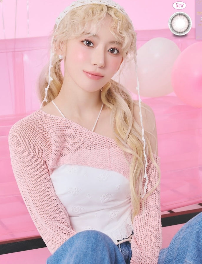Pink Hollow Knit Cropped Sweater