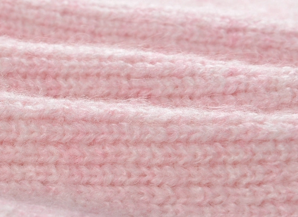 Pink Lace Collar Knitted Cardigan