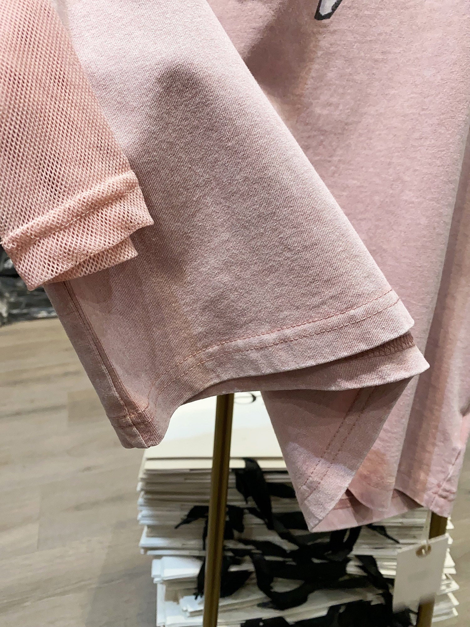 Pink Oversize Bear Print T-Shirt