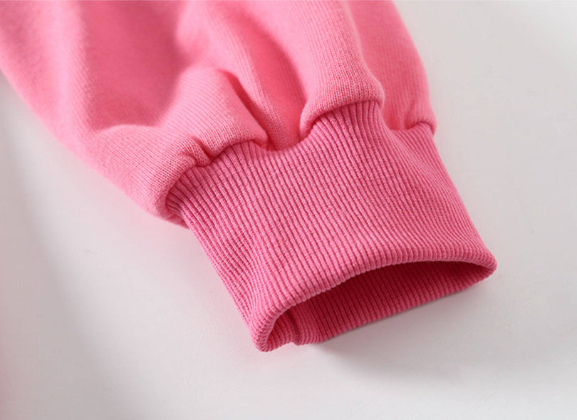 Pink Oversized Lightning Graphic Zip-Up Hoodie