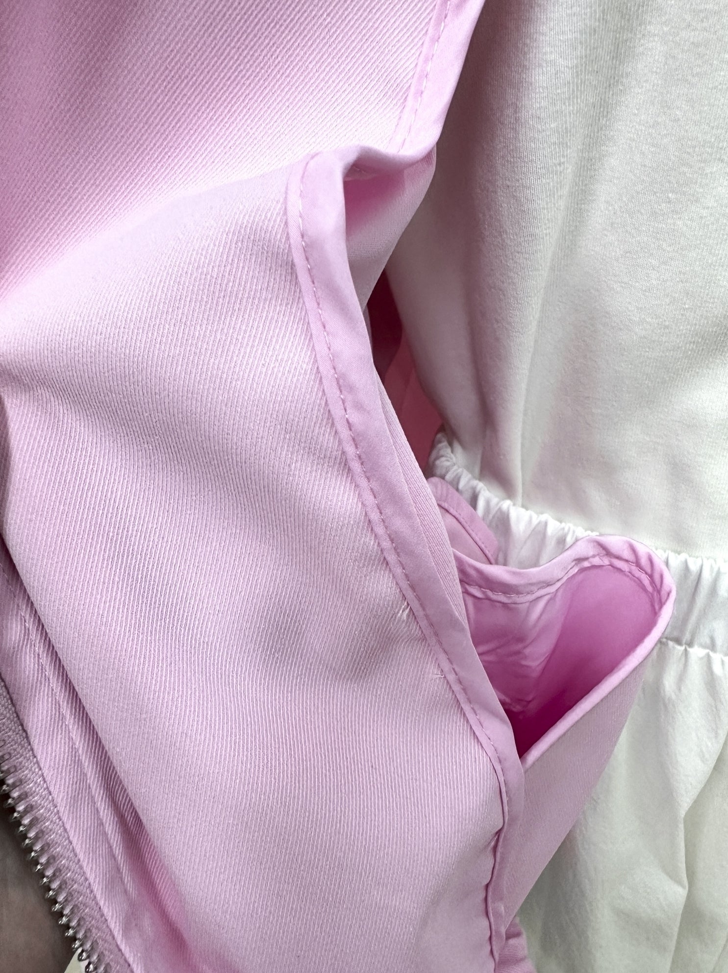 Pink Star-Accent Oversized Bomber Jacket