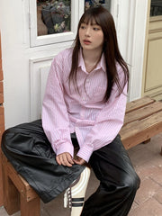 Pink Striped Button-Down Shirt