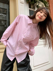Pink Striped Button-Down Shirt