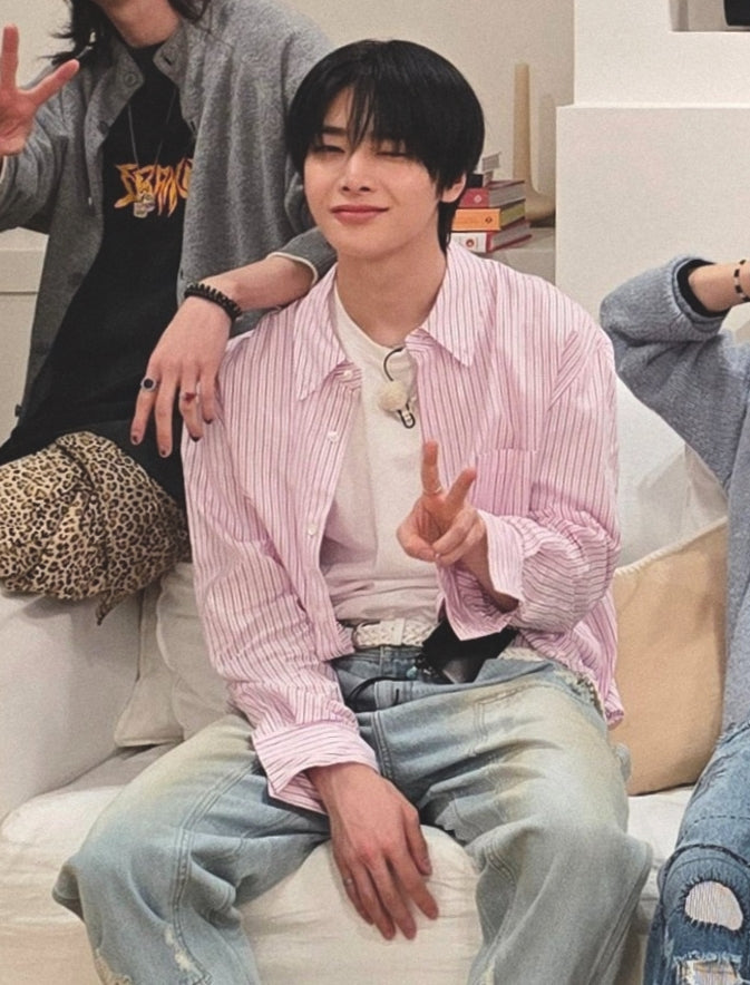 Pink Striped Button-Down Shirt
