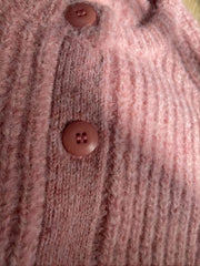 Pink Thick Knitted Cozy Cardigan