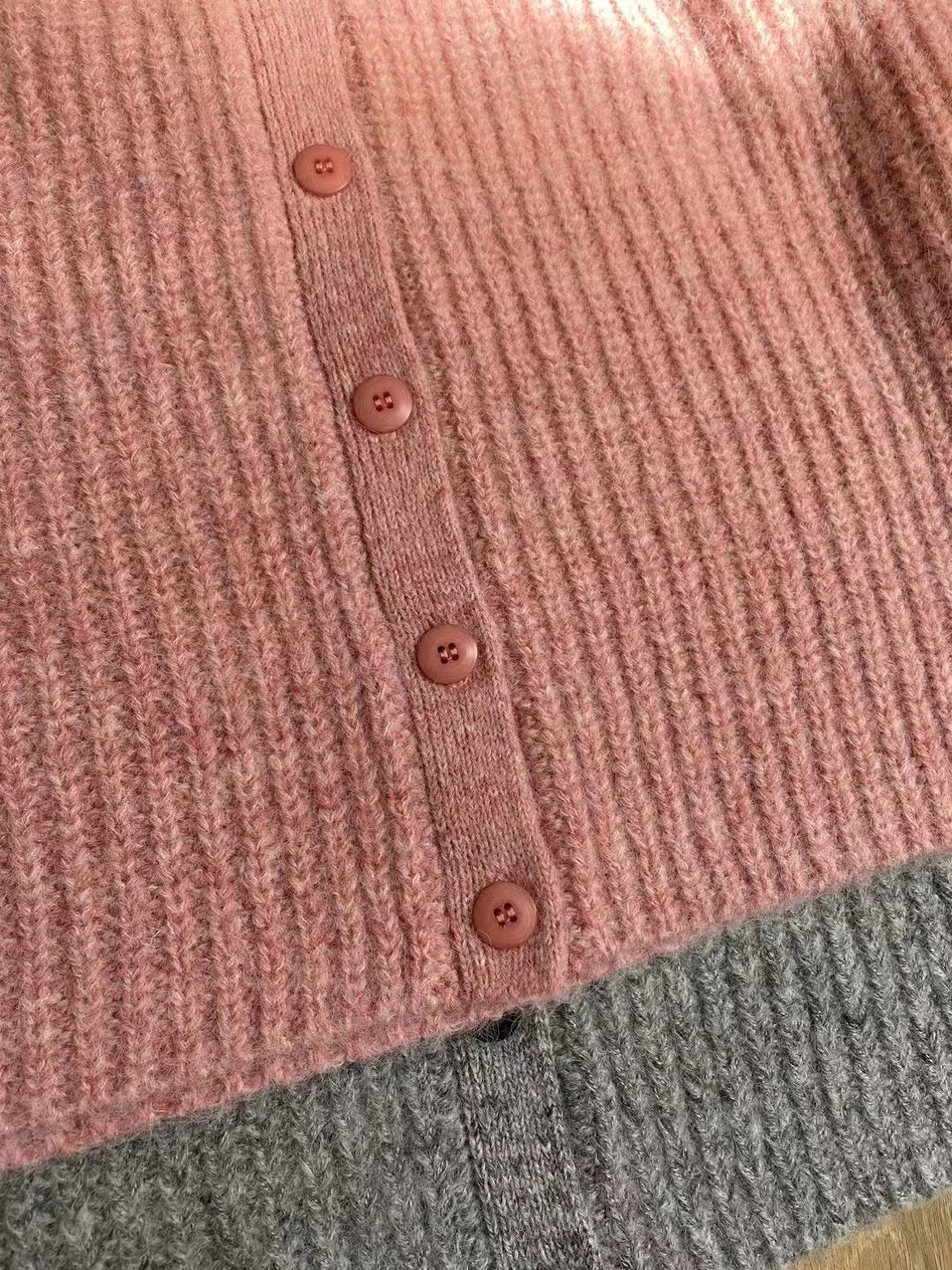 Pink Thick Knitted Cozy Cardigan
