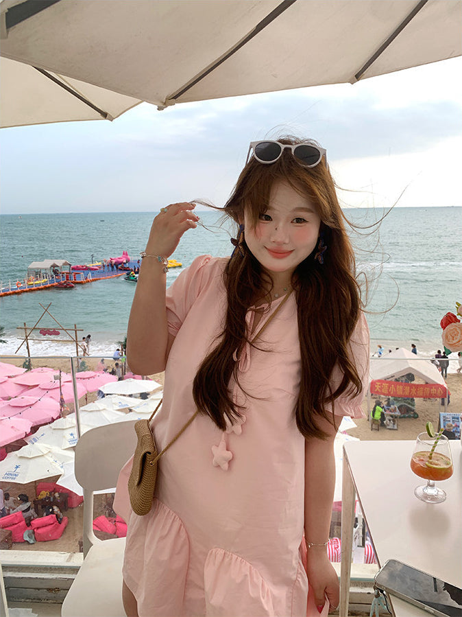 Pink Classy Vacation Maxi Dress
