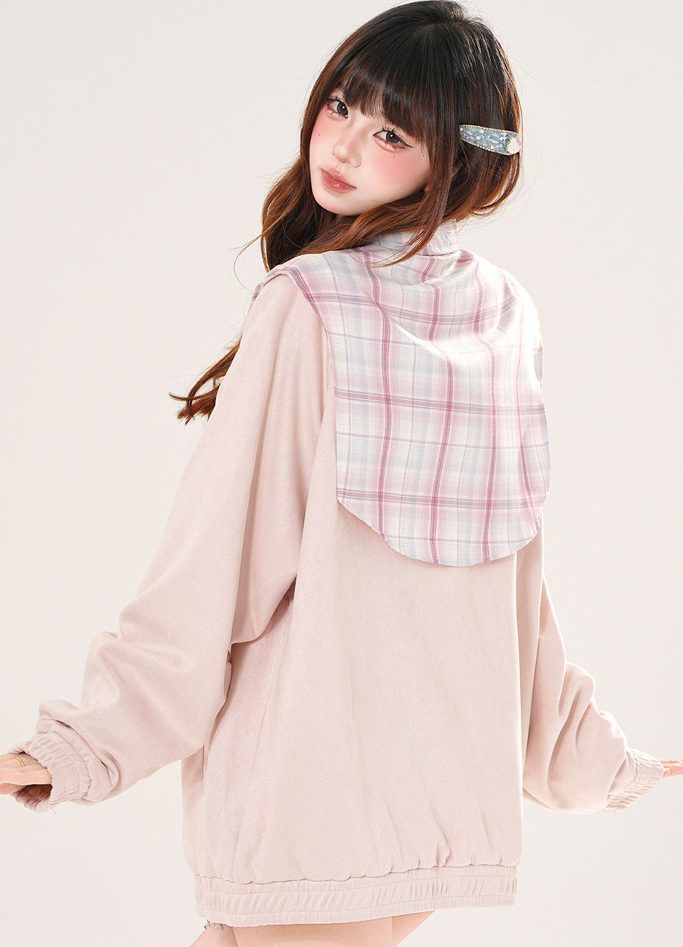 Plaid Baseball Jacket