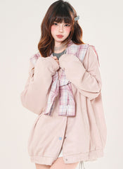 Plaid Baseball Jacket