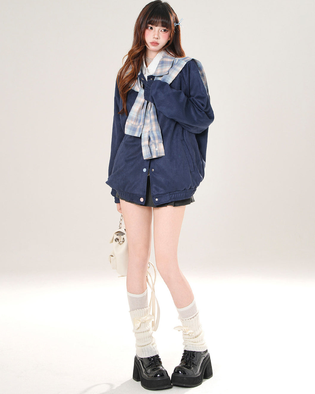 Plaid Baseball Jacket