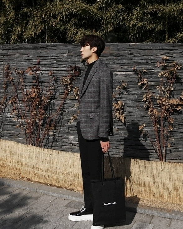 Plaid Casual Blazer Fashion Lightweight Suit Jacket