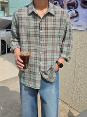 Plaid Casual Loose Fit Long Sleeve Shirt