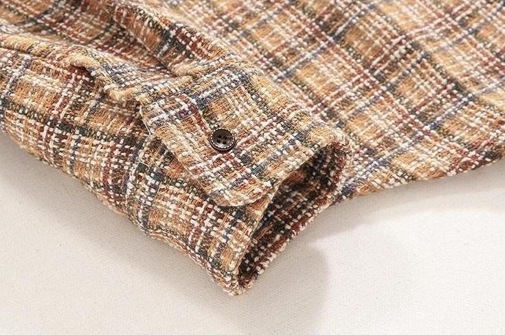 Plaid Casual Loose Fit Shirt Jacket