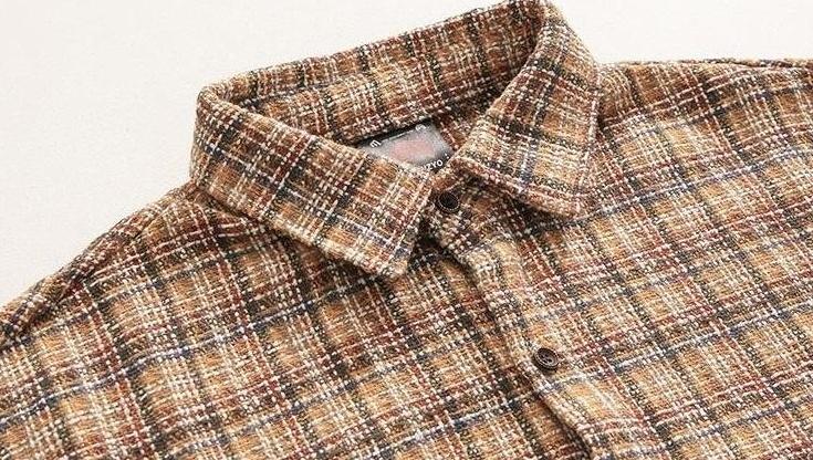 Plaid Casual Loose Fit Shirt Jacket