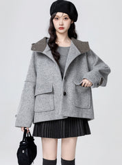 Plaid Hooded Thickened Winter Coat
