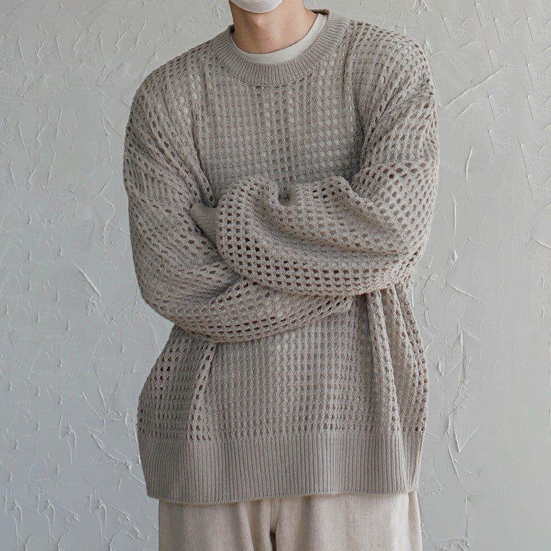 Plaid Knit Pullover Sweater