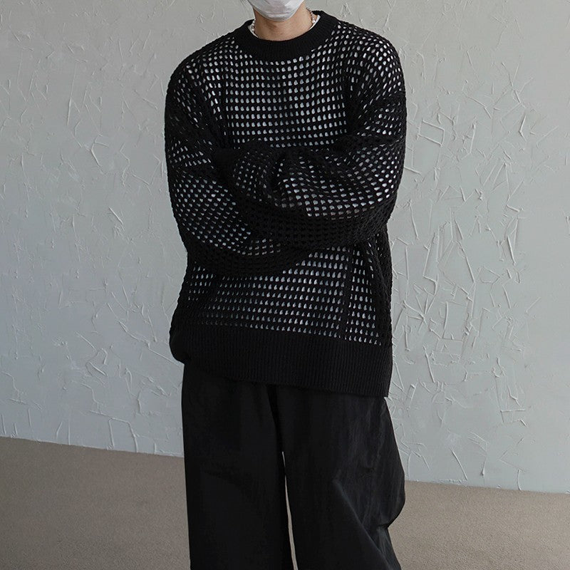 Plaid Knit Pullover Sweater