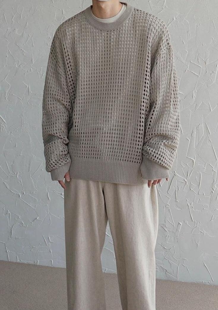 Plaid Knit Pullover Sweater