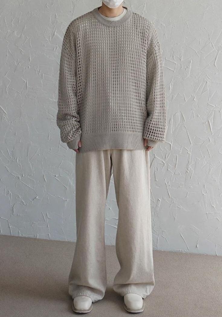 Plaid Knit Pullover Sweater