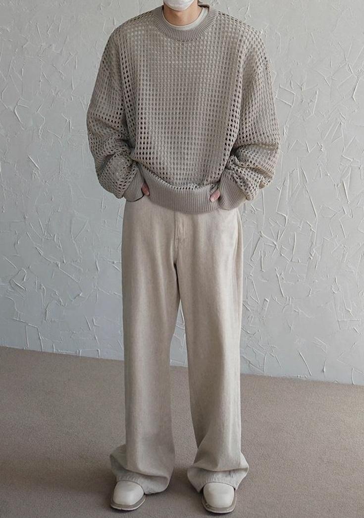 Plaid Knit Pullover Sweater