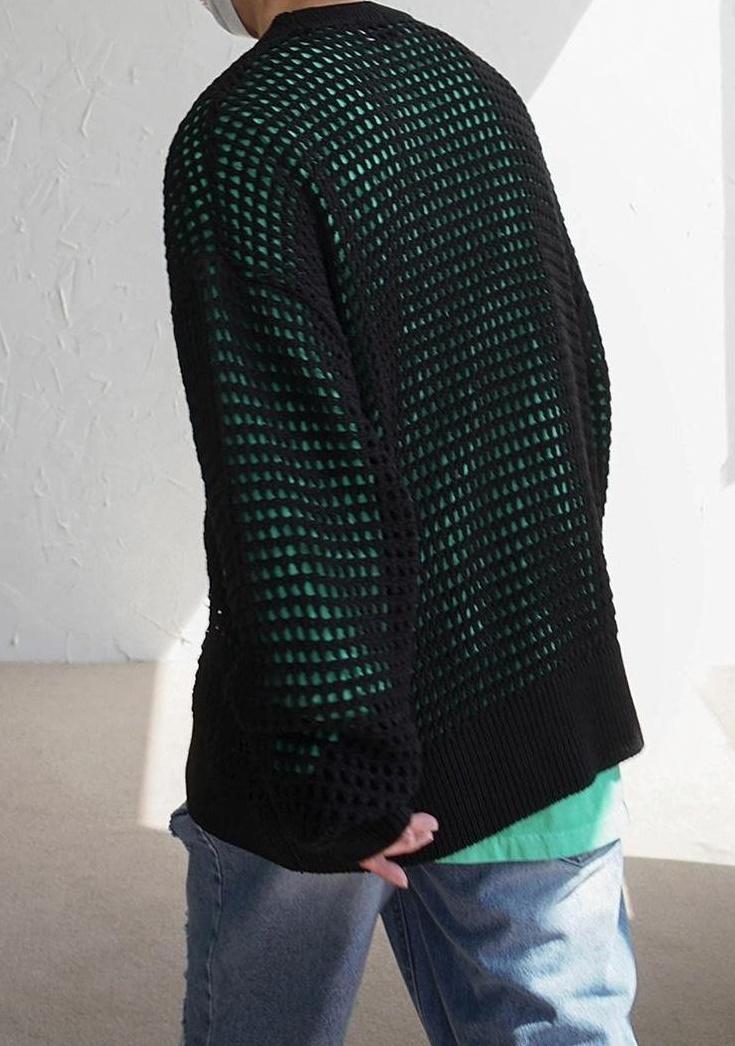 Plaid Knit Pullover Sweater