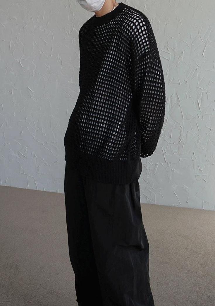 Plaid Knit Pullover Sweater