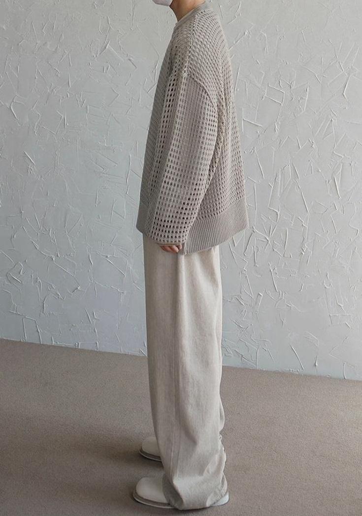 Plaid Knit Pullover Sweater