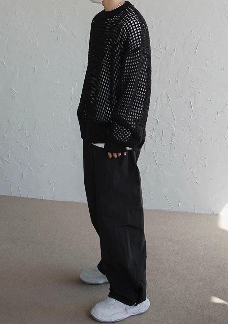 Plaid Knit Pullover Sweater