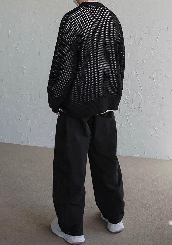 Plaid Knit Pullover Sweater