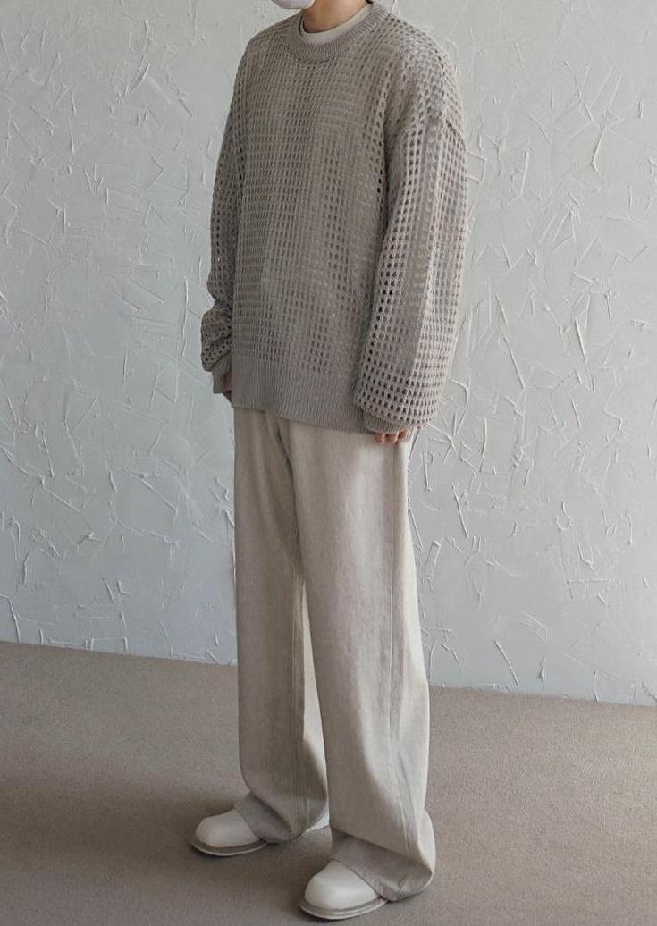 Plaid Knit Pullover Sweater