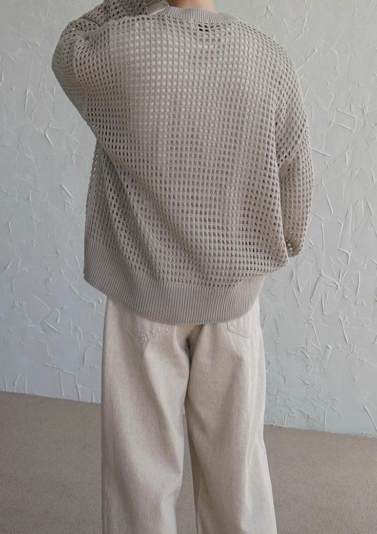 Plaid Knit Pullover Sweater