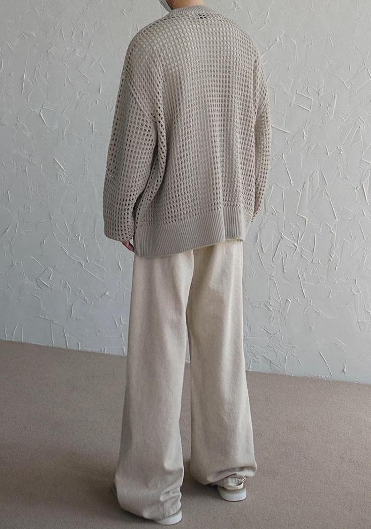 Plaid Knit Pullover Sweater