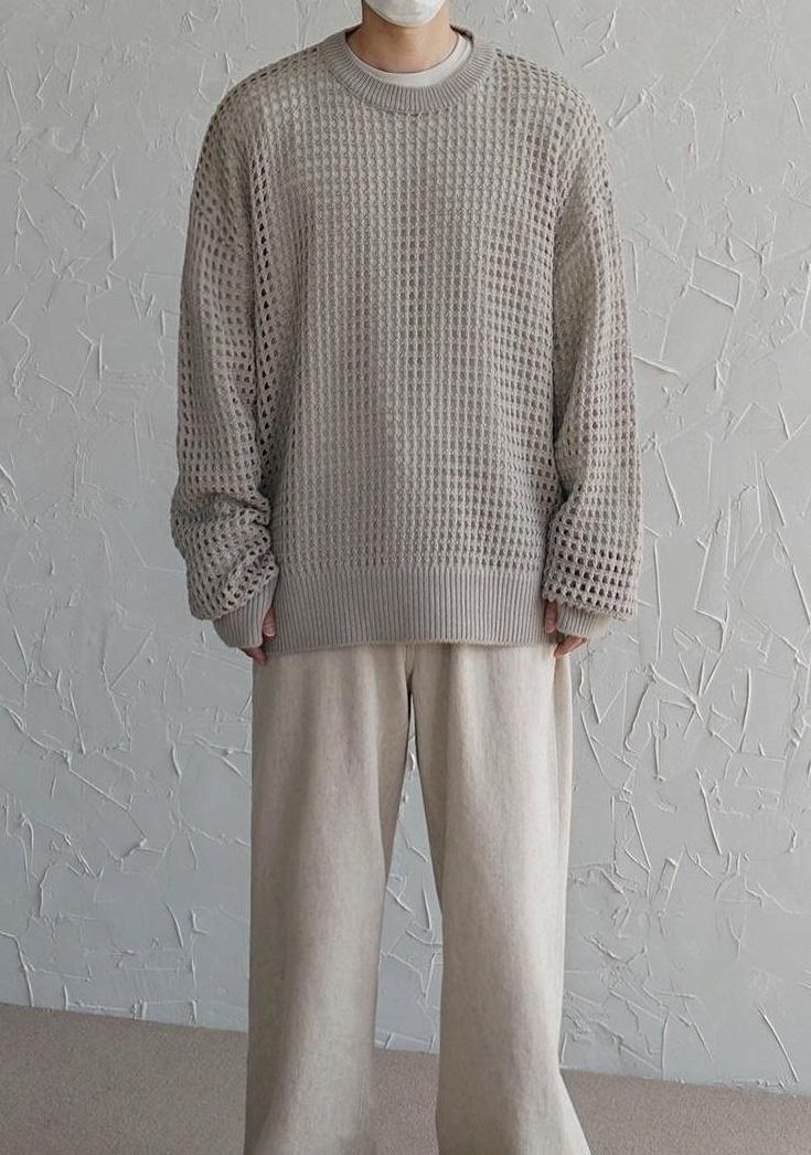 Plaid Knit Pullover Sweater