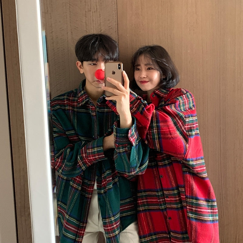 Plaid Long Sleeve Casual Warm Shirt Jacket