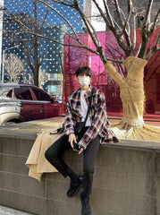 Plaid Loose Casual Shirt Jacket