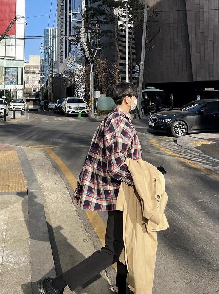 Plaid Loose Casual Shirt Jacket