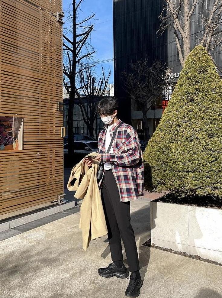 Plaid Loose Casual Shirt Jacket