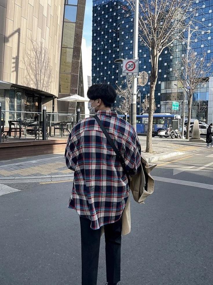 Plaid Loose Casual Shirt Jacket